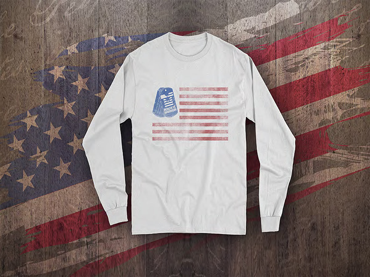 RoH American Flag with Logo Unisex Long Sleeve T-Shirt