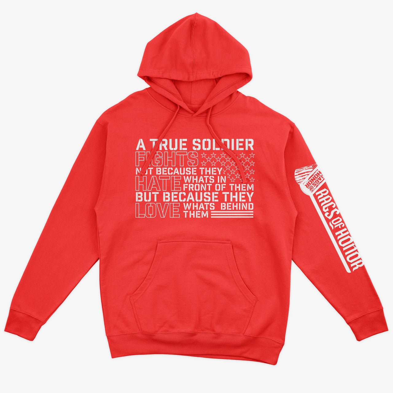 "A True Soldier" Flag Hoodie