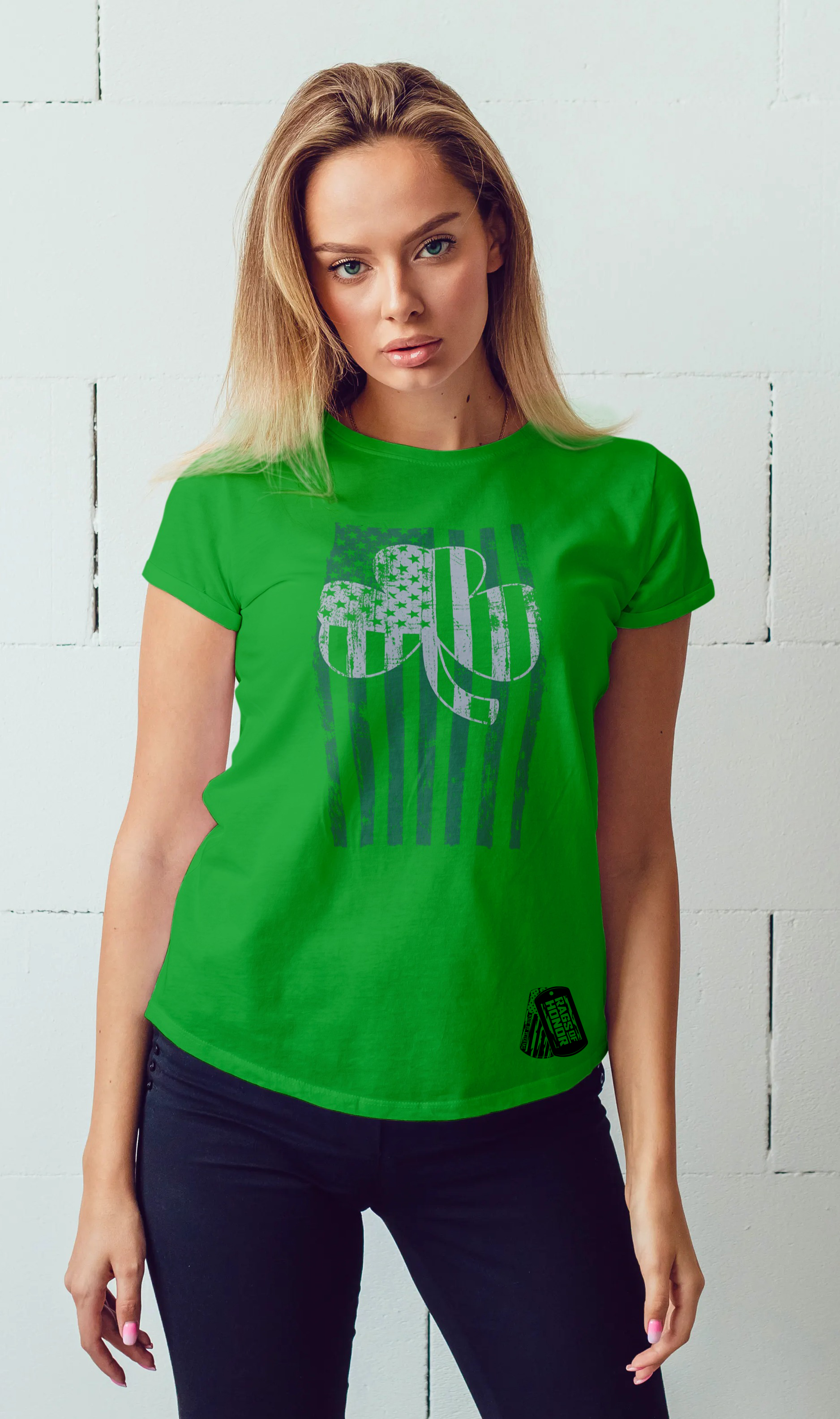 St. Patty's Day Clover Flag Tee